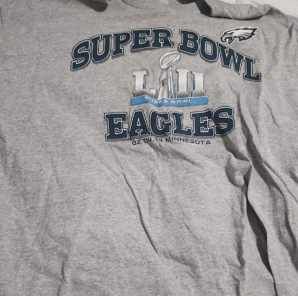 Fanatics Gray Super Bowl Eagles Tee